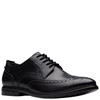 CLARKS  MENS  SHOE - BLACK LEATHER